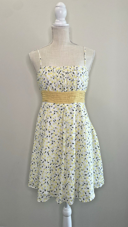 Katia Dresses & Skirts - Katia Mini Babydoll Dress Cherry Sundress Y2K Cocktail Prom Yellow Coquette M